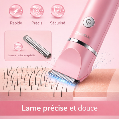 Rasoir Intime Électrique 3-en-1 RosaSkin | Sans Coupure & Anti-Irritation