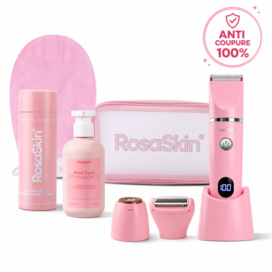 Kit Rasage & Soin Intime (Rasoir, gant, crème, trousse)